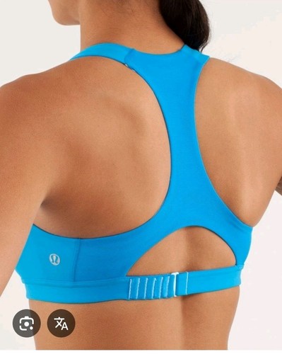 NEU Lululemon Run Hook Me Racerback Sport BH Power Luxtreme Blau Größe 6 - Bild 2 von 16