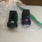 SET OF 2 LOOSE 1:64 HOT WHEELS 1969 REDLINE/ DARK GREEN & PURPLE THE DEMON