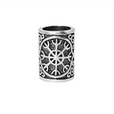 81stgeneration Beard Bead 925 Silver Norse Helm of Awe Dreadlock Hair Tube