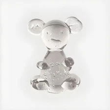 Vintage Giftco Inc / Hand Blown Clear Glass Figurine Bear - Animal Glass