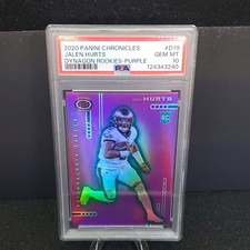 2020 Panini Chronicles Dynagon Rookies Jalen Hurts D-19 Purple Prizm /125 PSA 10