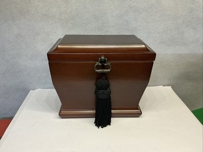 Vintage Bombay Company Large Jewelry Box, Vintage Glossy Wood Jewelry Chest