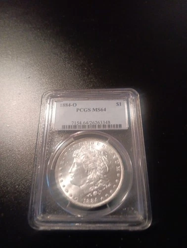 1884-O MORGAN SILVER DOLLAR PCGS MS64 CHOICE BU