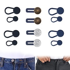YYJ HOME Button Extenders for Jeans, 12 PCS Adjustable 1-2 inches, 4 colors