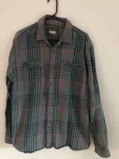 Howler Brothers Flannel Work Shirt Green Plaid Size Large L