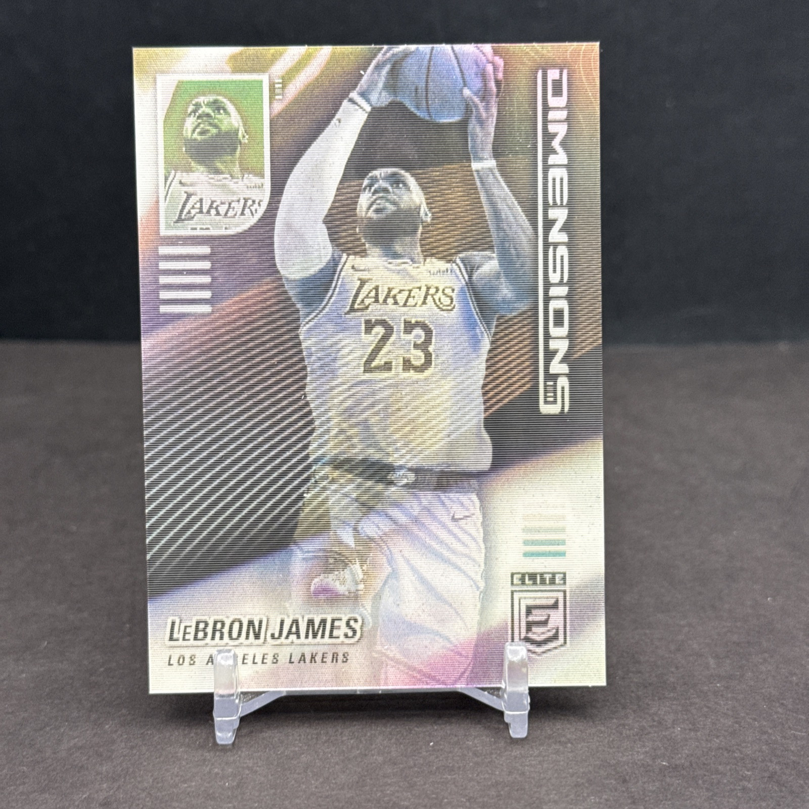 2021-22 Donruss Elite Basketball LeBron James #4 SSP Dimensions Lakers AT1