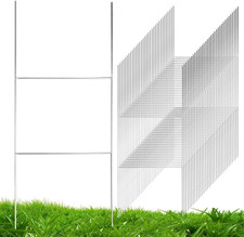 100 Pack Yard Sign Stakes, 20'' X 24'' Heavy Duty Metal H-Stakes H Frame Wire St