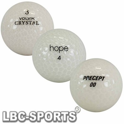 100 weiße CRYSTAL-MIX GOLFBÄLLE AAAA - AAA LAKEBALLS  OPTIC ICE TURNIERQUALITÄT