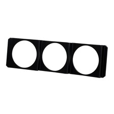 Glowshift Universal Black Triple Gauge Single Din Radio Pod Mount 2-116 52mm Glowshift Universal Black Triple Gauge Single Din Radio Pod Mount 2-116 52mm