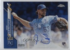 2020 Topps Chrome Rookie Blue Refractor 87/150 Josh Staumont #RA-JS Auto 13dz