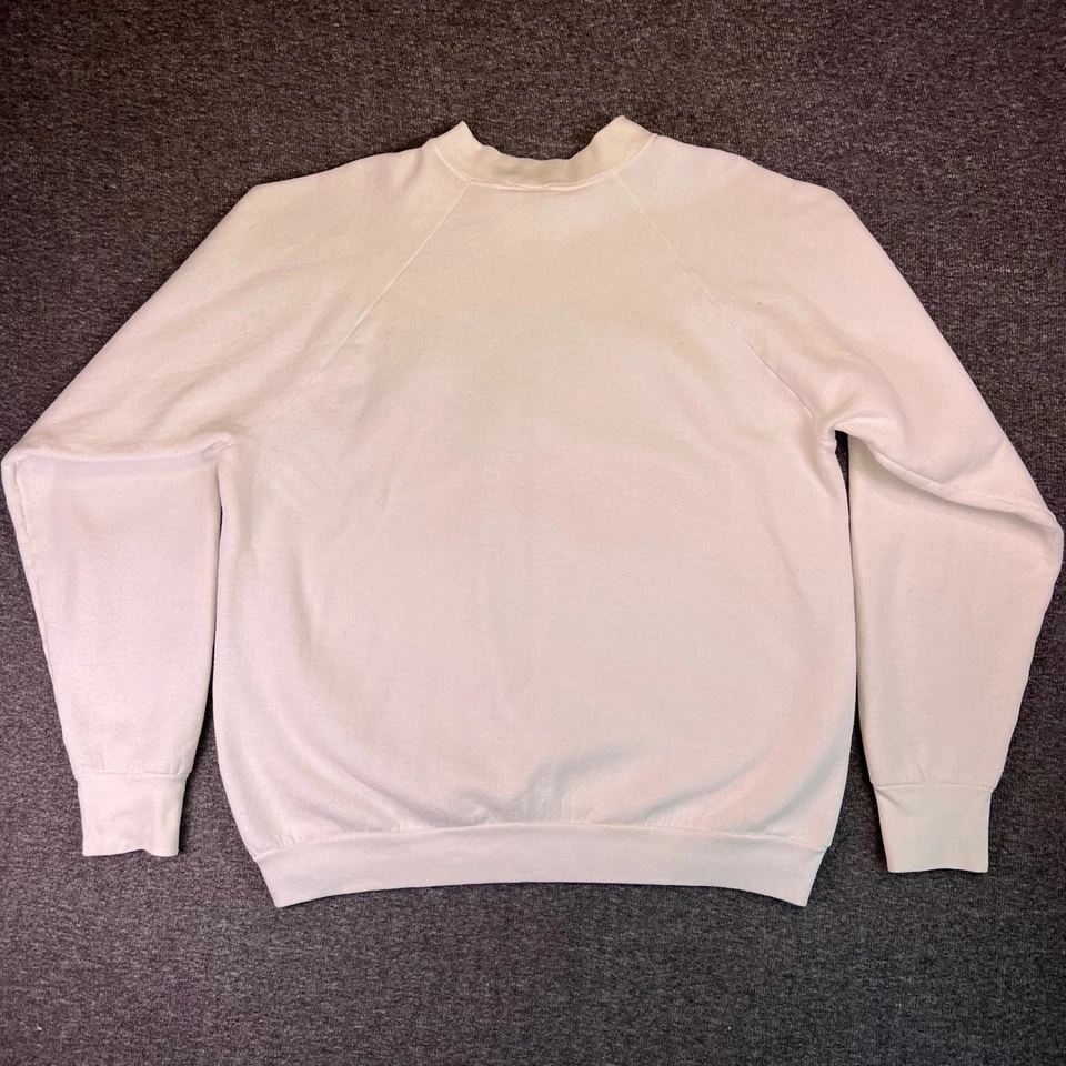 Винтажный свитер 80-х Teddy Bear Tea Party XL белый Ava Freeman Fruit of the Loom - Изображение 3 из 4