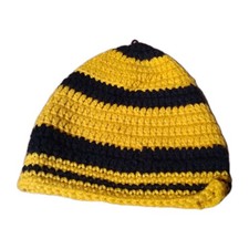 Boys Black and Gold Knit Winter Cap Hat