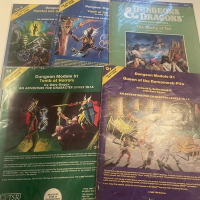 Lot Of 5 Dungeon And Dungeons And Dragons Dungeon Modules And Adventures