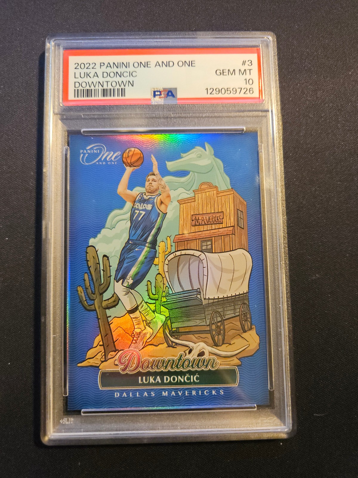 Luka Doncic 2022 Panini One and One 🌵Downtown🌵 #3 PSA 10 Gem Mint Case Hit!