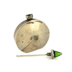 Mexican Vintage Peridot, Sterling Silver Perfume Flask Pendant