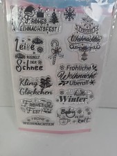 Globleland German Christmas Sayings  Silicone Stamps