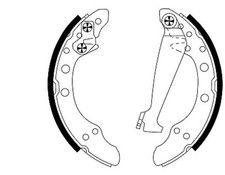 FITS AUDI 80 B3 SALOON 1.6 BRAKE SHOE SET 91044700 TEXTAR