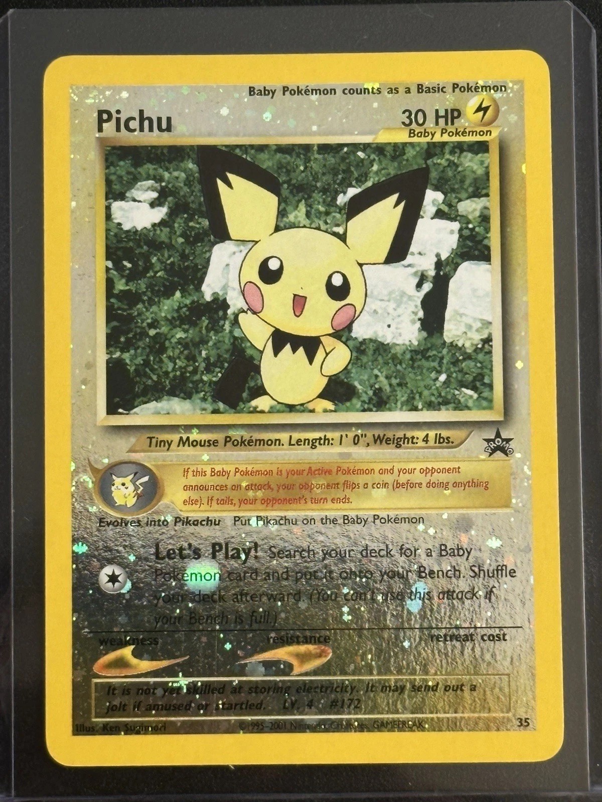 Pichu 35 WotC Promo Reverse Holo LP  Pokemon Card