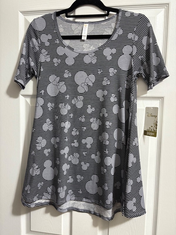 LuLaRoe Womens XXS Disney Perfect T Shirt Top Short Sleeve Mickey & Minnie Mouse