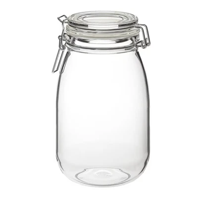 NEW IKEA KORKEN Airtight Glass Storage Jar Clip Lock Kitchen Food Container 1.8L - Image 1 of 4