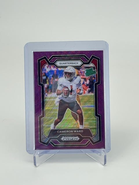 2024 Panini Prizm Draft Picks - Cameron Ward #199 Purple Wave Prizm (RC)
