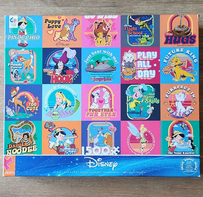 Ceaco Disney 1500 Piece Jigsaw Puzzle w/ Bonus Poster Multicolor Cardboard