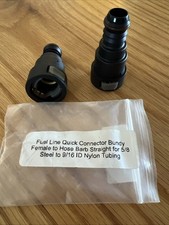 2 pk Fuel Line Quick Connector Bundy Female to Hose Barb Straight 5/8" to 9/16"