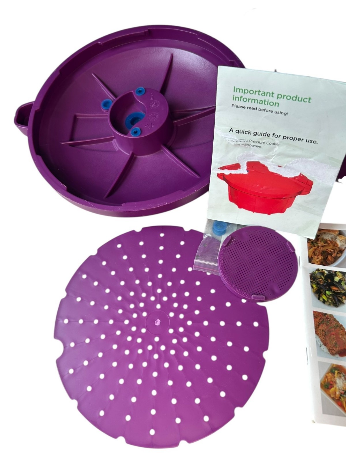 Cooks Essentials Prepology 4 Qt Microwave Pressure Cooker Purple