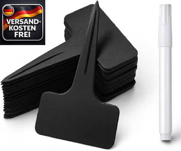 Pflanzenschilder Set 100 StüCk Wetterfest FüR Garten & KräUter, 6X3Cm, Doppelsei-image