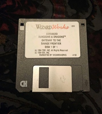 Gateway To The Savage Frontier 3.5'' Floppy Disc PC Wizard Works SSI 1994 AD&D