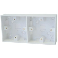 Image of Pattress Box White 30mm Dual Lyvia Electrical 8886