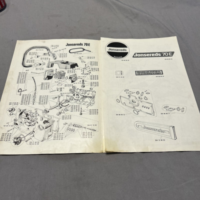 JONSERED 70E CHAINSAW ILLUSTRATED SPARE PARTS LIST | eBay