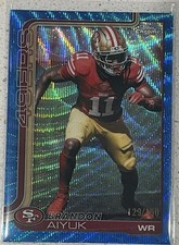 Topps Chrome 2025  Blue Wave Refractor #266 Brandon Aiyuk /150 