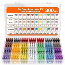 300X Car Fuse Assortment kit Auto Truck with 11 Amperage Ratings 2A-40A