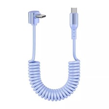 Coiled USB C To USB C Cable Fast Speed Adjustable PD100W Quick Charging