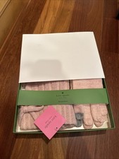 kate spade gloves and hat pink