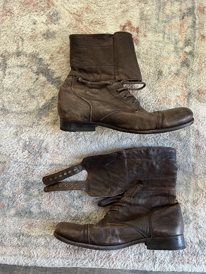 Botas All Saints Hechas a Mano (En Portugal) Para Hombre Doble Hebilla/Marrón/Talla 45/11. Foto 2 de 4