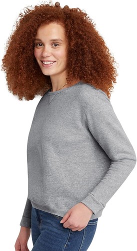 Hanes womens Ecosmart Crewneck Sweatshirt, Light Steel, Medium US - Picture 6 of 8
