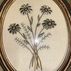 Pair Vintage Embroidery Silk? Flowers Framed — photo 3