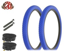 ALTA BICYCLE WIRE BEAD TIRE 24 x 2.125 BLUE HEAVY DUTY DIAMOND TREAD 6PC SET