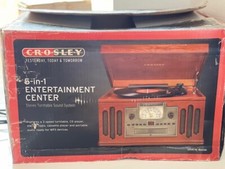 Crosley 5 in 1 Entertainment Center CR704-PA Musician Turntable New Open Box