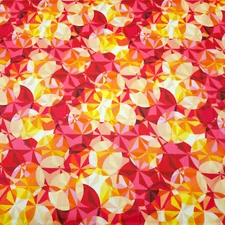 Fire & Ice BTY P&B Textiles Geometric Yellow Pink Orange Red