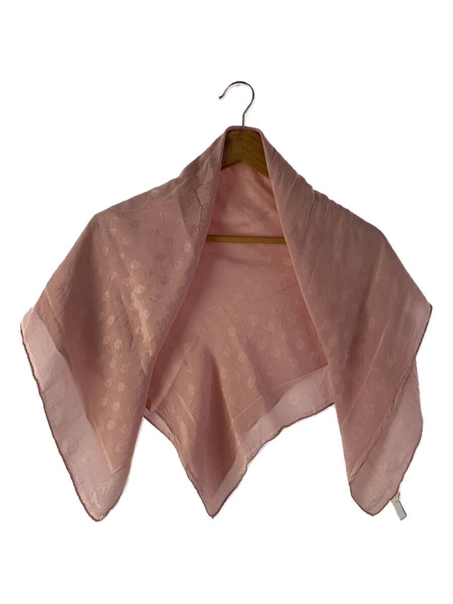 Authentique foulard Christian Dior motif trotteur en soie rose 89 x 84 cm toutes saisons