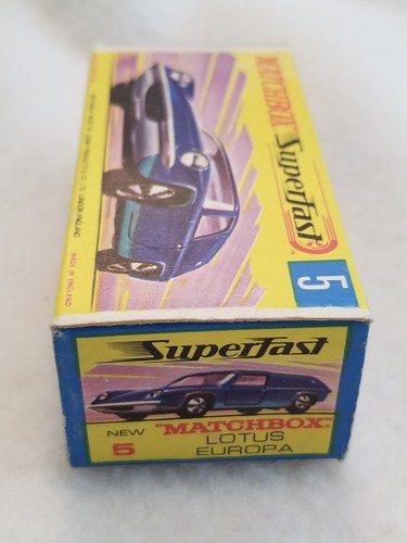 Vintage Matchbox Lesney # 5e SF Lotus Europa Blue 1969 - MIB - Picture 12 of 12