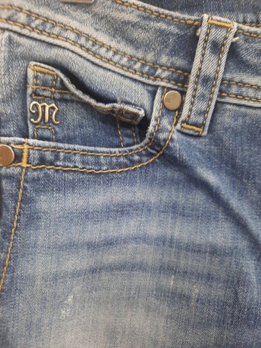 Pantalones de mezclilla Miss Me para mujer talla 12 tiro bajo azul corte bota 24x29 - Imagen 3 de 6