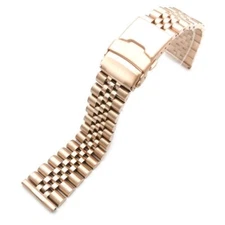 Replacement 18mm-30mm Jubilee Metal Watch Band Strap Stainless Steel Bracelet