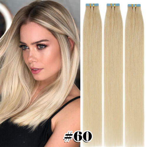 60 cm Tape In Haar Extensions Echthaar Remy Haarverlängerung 100G Balayage 9A - Bild 26 von 51