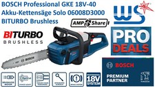 BOSCH Akku-Kettensäge GKE 18V-40 Professional 06008D3000 Solo Brushless 40 cm