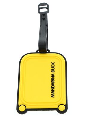 MANDARINA DUCK Logoduck + Address Tag Gepäckanhänger Duck Yellow gelb schwarz