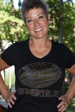 Seminoles football rhinestone shirt or tank XS S M L XL XXL 1X 2X 3X 4X 5X